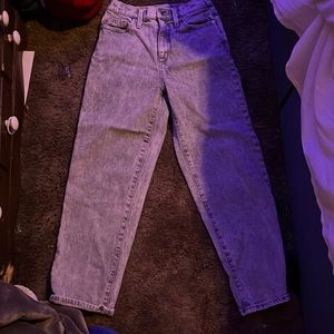 grey straight leg jeans